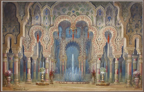 Stage design for the opera Ruslan and Lyudmila by M. Glinka