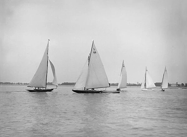 Start of One Ton Cup Race, Stokes Bay, 1913. Creator: Kirk & Sons of Cowes