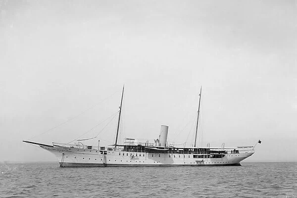 The steam yacht Honor at anchor. Creator: Kirk & Sons of Cowes