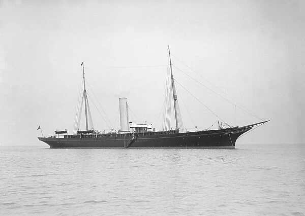 The steam yacht Valiant, 1912. Creator: Kirk & Sons of Cowes