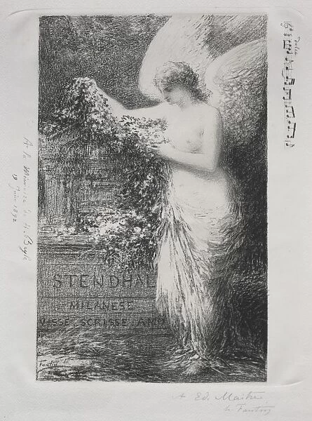A Stendhal, 1892. Creator: Henri Fantin-Latour (French, 1836-1904)