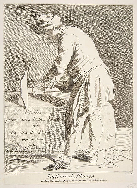 Stone Cutter, 1737. Creator: Caylus, Anne-Claude-Philippe de
