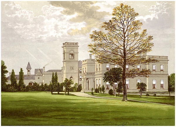 Stowlangtoft Hall, Suffolk, home of the Wilson family, c1880
