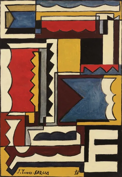 Framed Print : Structure with Interlocking Shapes Print, 1933 Framed Print : Structure with Interlocking Shapes Print, 1933