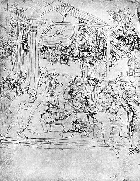 Study for The Adoration of the Magi, 15th century (1930). Artist: Leonardo da Vinci