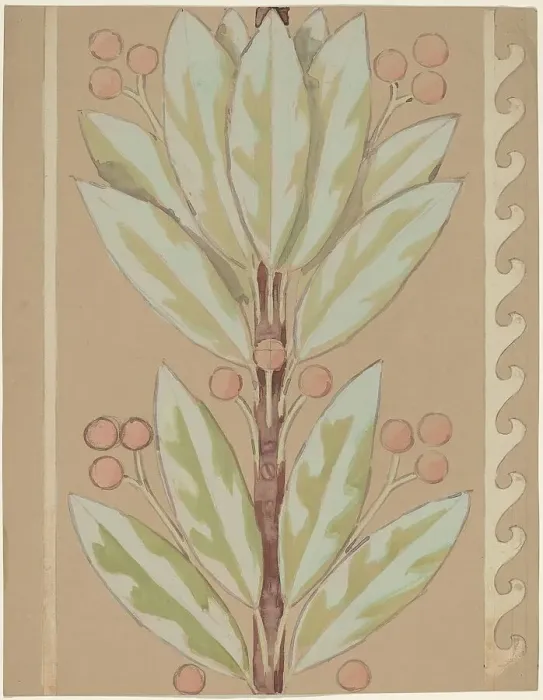 Framed Print : Study for a Border Design Print, 1890 / 1897