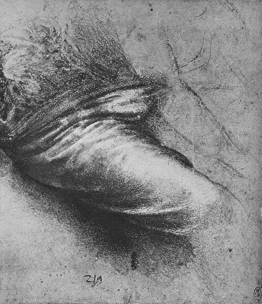 Study of the Drapery of a Seated Figure to the Right, c1480 (1945). Artist: Leonardo da Vinci