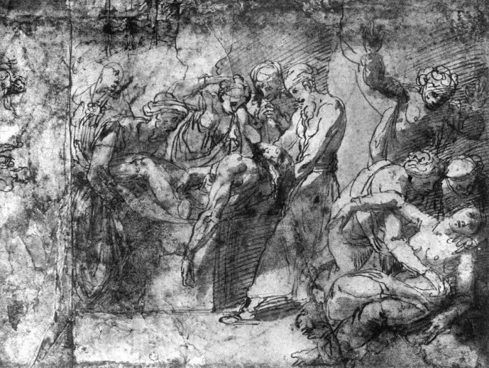 Framed Print : Study for an Entombment, Print Framed Print : Study for an Entombment, Print
