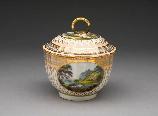 Sugar Bowl, Derby, 1780  /  95. Creator: Derby Porcelain Manufactory England