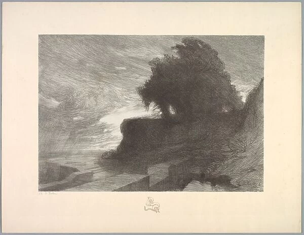 Suite de Paysages: Landscape, Plate 4, Remarque, Snake, 1892-1893. Creator: Charles Marie Dulac