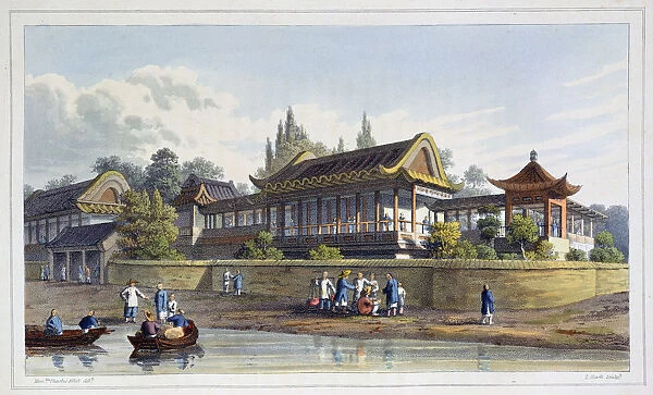 Summer Palace of the Emperor, Opposite the City of Tien-Sing, China, 1817. Artist