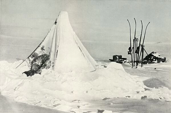 Surveying Partys Tent After A Blizzard, c1911, (1913). Artist: Tryggve Gran