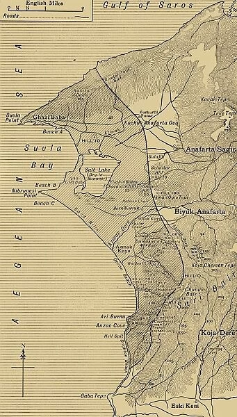 The Suvla and Anzac Line, First World War, August 1915, (c1920). Creator: Unknown