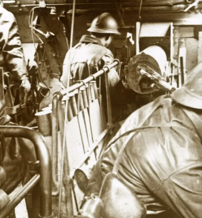 Framed Print : Print of Tank Interior, c1914-c1918 Framed Print : Print of Tank Interior, c1914-c1918