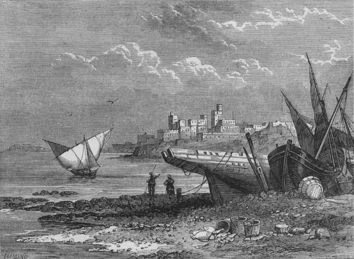 Framed Print : Tarifa Print, a c1880 engraving