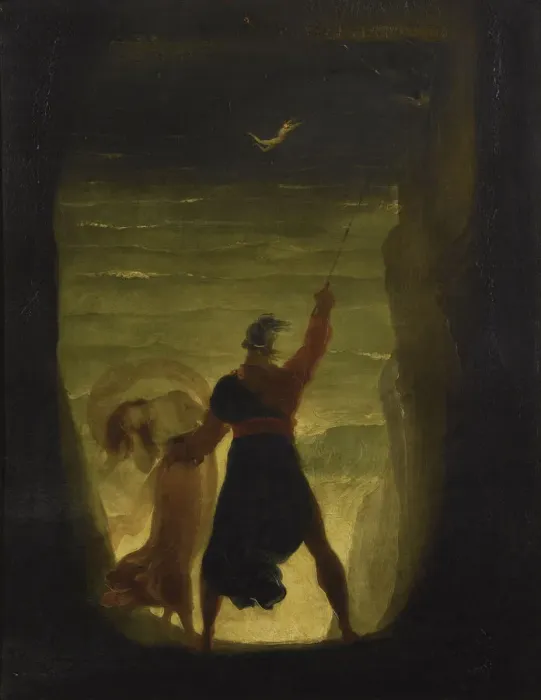 Framed Print : Print of Prospero and Ariel from The Tempest Framed Print : Print of Prospero and Ariel from The Tempest