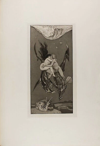 Temptation, plate four from A Life, 1884. Creator: Max Klinger