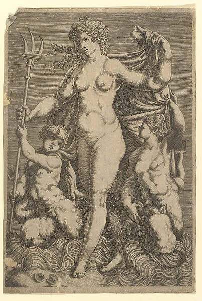 Thetis Standing with Two Tritons. Creator: Unknown