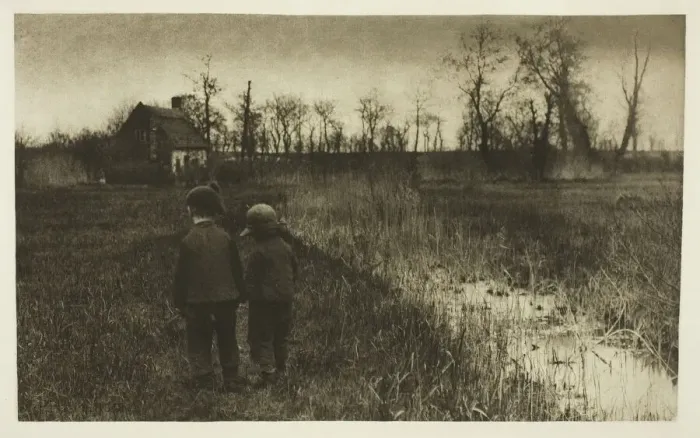 Framed Print : Print of A Toad in the Path: Early Spring in Norfolk, 1888 Framed Print : Print of A Toad in the Path: Early Spring in Norfolk, 1888