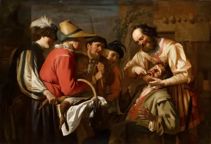 Framed Print : The Tooth Puller Print, Louvre Collection Framed Print : The Tooth Puller Print, Louvre Collection