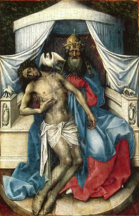 Framed Print : Print of Robert Campin's Trinity, 1433 Framed Print : Print of Robert Campin's Trinity, 1433