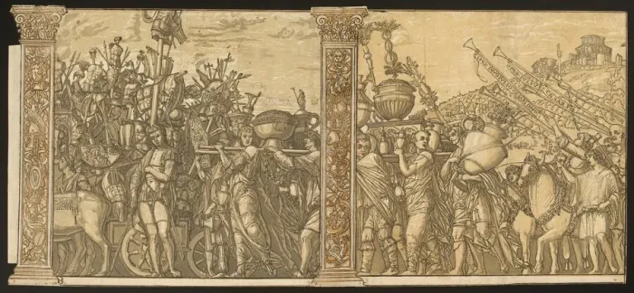 Framed Print : Andrea Andreani's The Triumph of Julius Caesar Print, 1599