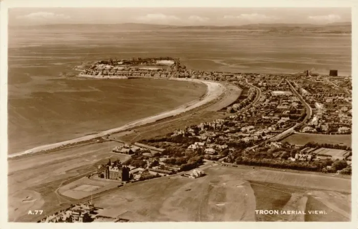 Framed Print : Aerial View Print of Troon, Scotland Framed Print : Aerial View Print of Troon, Scotland