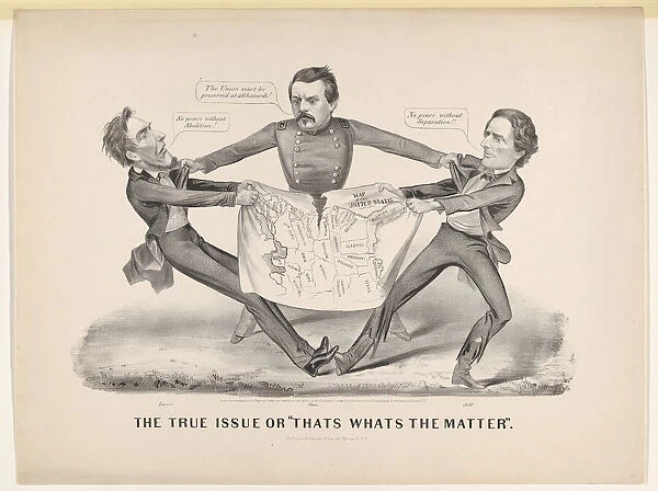 The True Issue or 'Thats Whats the Matter', 1864. Creator: Currier and Ives