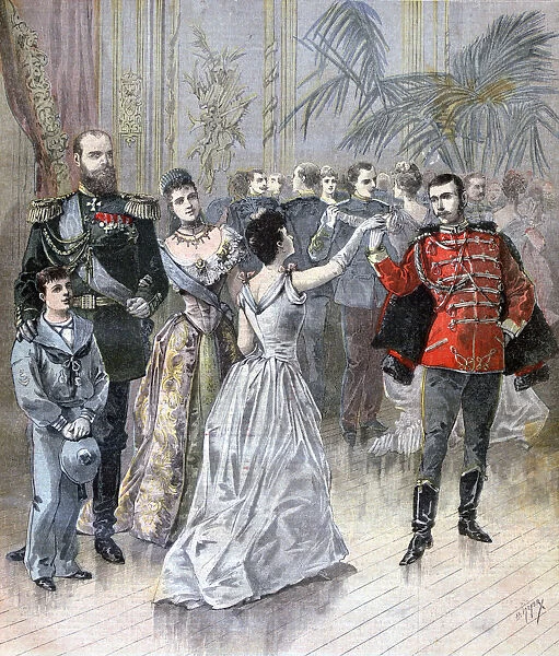 Tsar Alexander III of Russia and the French ambassador in St Petersburg, 1893. Artist: Henri Meyer