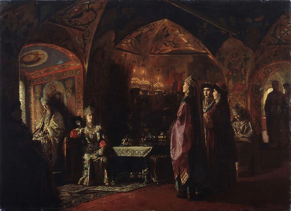 Tsarevnas dwelling, 1878. Artist: Klodt, Mikhail Petrovich, Baron (1835-1914)