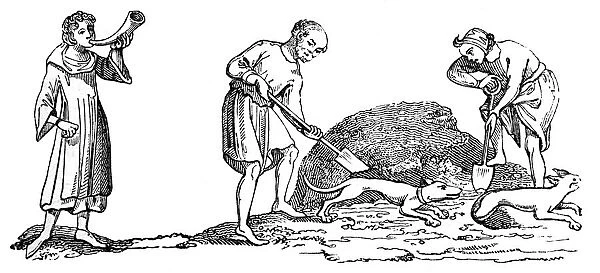 The Unearthing of a Fox, 14th century, (1833)