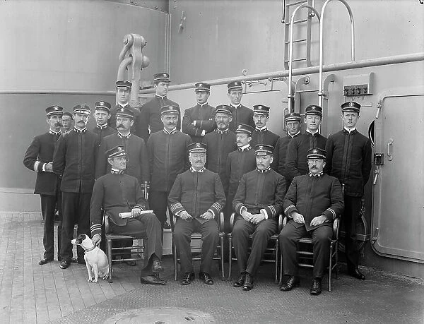 U.S.S. Iowa, Capt. Terry and officers, 1898. Creator: William H. Jackson
