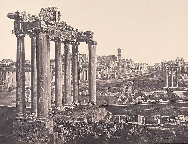Veduta del Foro Romano, 1848-52. Creator: Eugene Constant