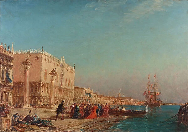 Venise, le Palais des Doges, between 1865 and 1870. Creator: Felix Francois Georges Philibert Ziem