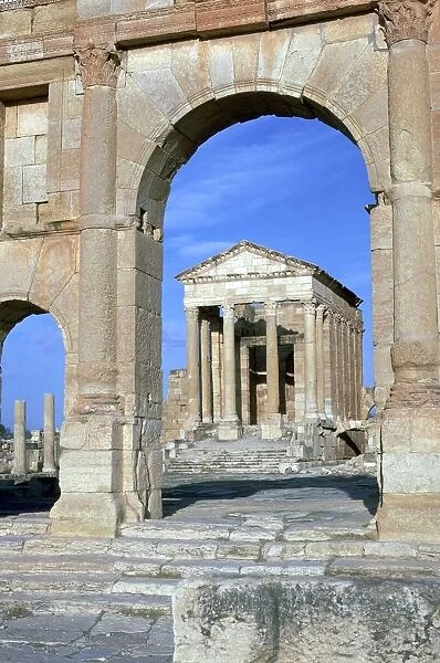 View of the Capitoline temple in Sufetula, 1st century