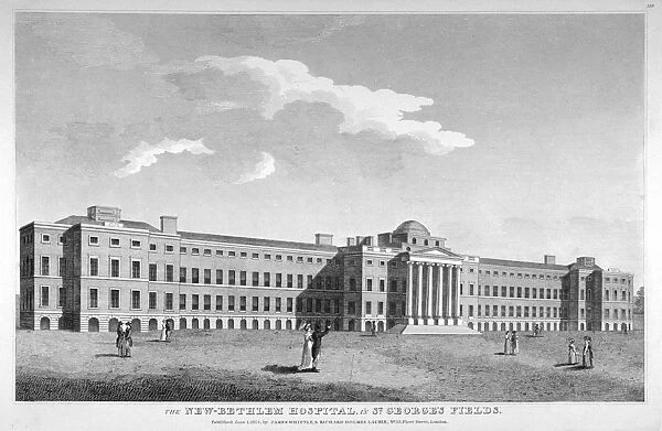 View of the new Bethlem Hospital, St Georges Field, Southwark, London, 1814. Artist