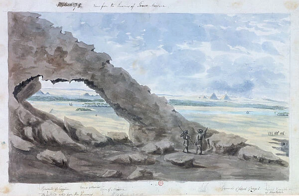View of the Pyramids, Egypt, 19th century. Artist: Wilkinson