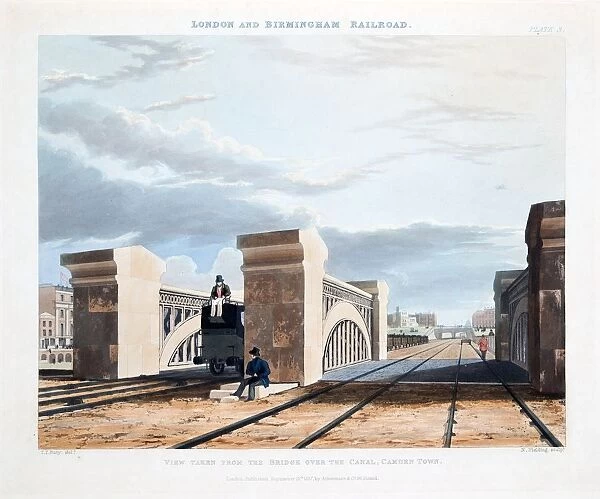 View Taken from the Bridge over the Canal, Camden Town, published 1837 (hand coloured