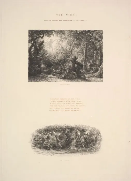 Framed Print : Samuel Palmer's The Vine Print, 1880 Framed Print : Samuel Palmer's The Vine Print, 1880