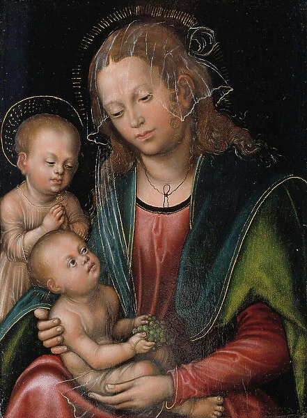 Virgin and Child Adored by the Infant St John, 1512-1514. Creator: Lucas Cranach the Elder