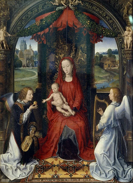 Virgin and Child with Angels. Central Panel of the Pagagnotti Triptych, c. 1480