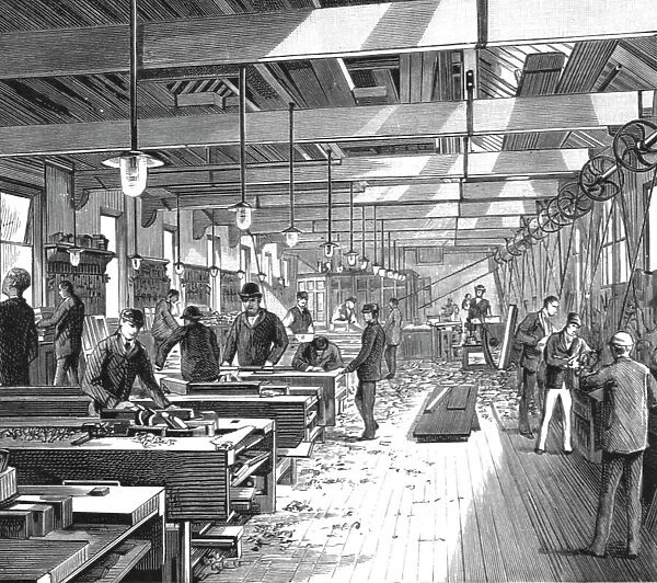 The Walker Engineering Laboratories at Liverpool; The Wood-working Department, 1890. Creator: Unknown