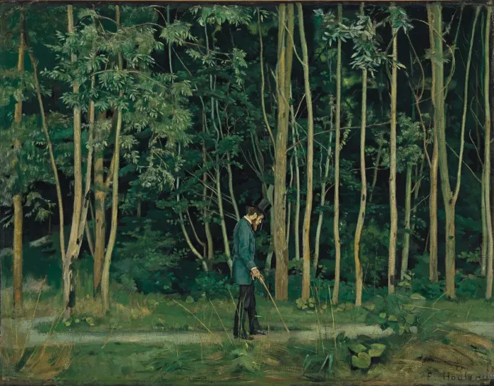 Framed Print : Heritage Images Print: Walking at the forest edge, ca 1885 Framed Print : Heritage Images Print: Walking at the forest edge, ca 1885