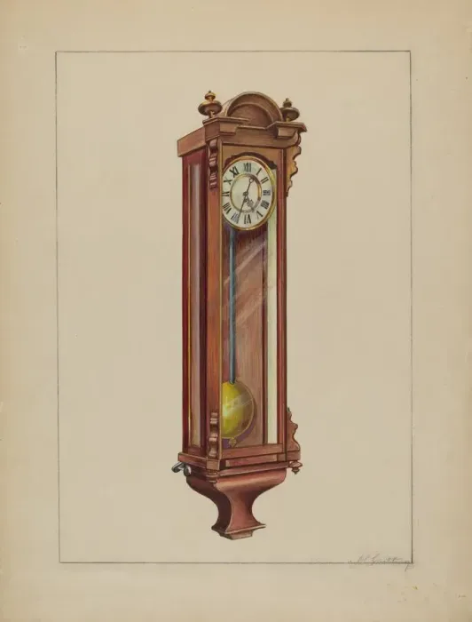 Framed Print : Wall Clock Print, 1937 Framed Print : Wall Clock Print, 1937
