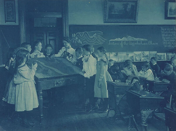 Washington, D.C. public schools - 6th Division children in geology class, (1899?). Creator: Frances Benjamin Johnston