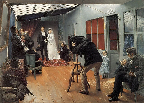 Wedding at the Photographer s, 1878-1879. Artist: Pascal Adolphe Jean Dagnan-Bouveret