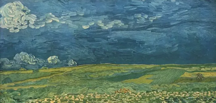 Framed Print : Vincent van Gogh Print: Wheatfields under Thunderclouds, 1890 Framed Print : Vincent van Gogh Print: Wheatfields under Thunderclouds, 1890