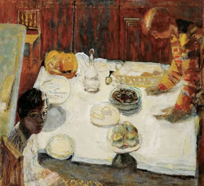 Framed Print : Pierre Bonnard White Tablecloth Print, 1925 Framed Print : Pierre Bonnard White Tablecloth Print, 1925