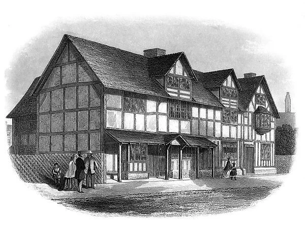 William Shakespeares house, Stratford-upon-Avon, Warwickshire, late 19th century