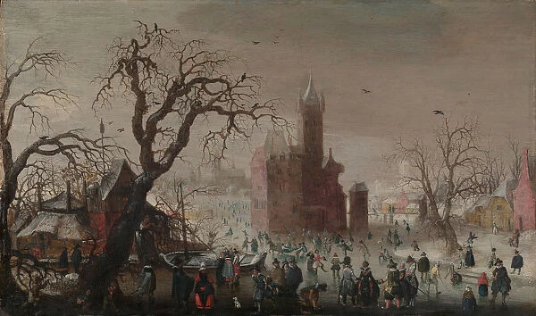 A Winter Landscape with Ice Skaters and an Imaginary Castle, ca. 1615-20. Creator